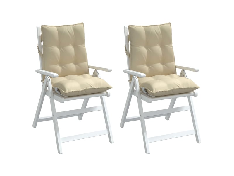  Lot de 2 coussins d'extérieur, coussins de chaise beige 100 x 50 x 7 cm cf56387  - Conforama D