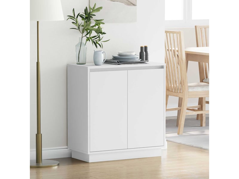 Buffet - bahut - meuble de rangement led blanc 71 x 34,5 x 75 cm bois d'ingénierie - Conforama B