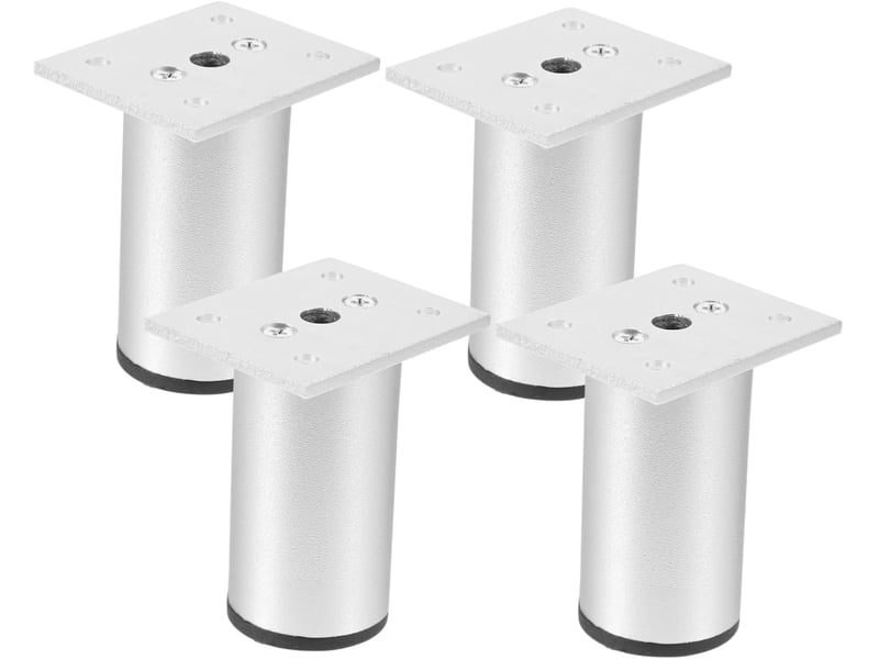  4pièces meuble aluminium réglables pour et commode supports de table courts avec pré-perçage pour installation facile  - Conforama A