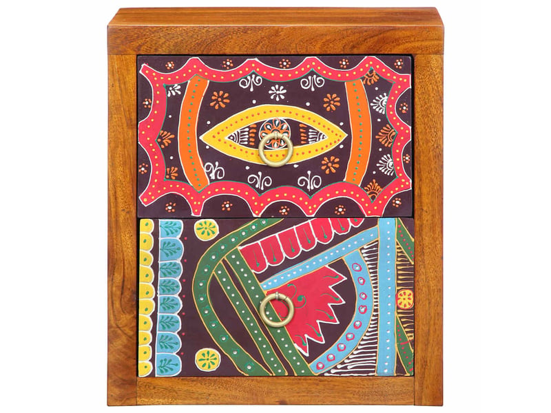 Table de chevet - cabinet de chevet - table de nuit 2 pièces marron 35 x 30 x 40 cm  - Conforama E