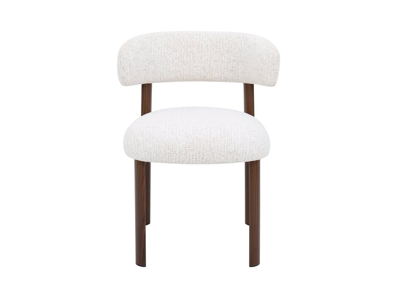  Lot de 2 chaises en velours tissé écru pieds en métal marron louisa A4090-ECR-MARR - Conforama E