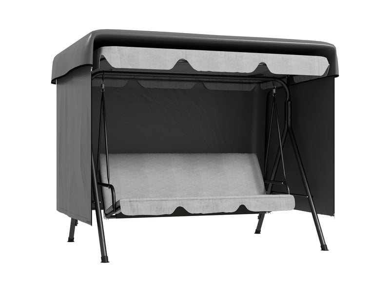 Housse de protection pour balancelle de jardin 215 x 155 x 150 cm, tissu pe 100 gm² imperméable, résistant aux uv, avec cordons de serrage - Conforama A