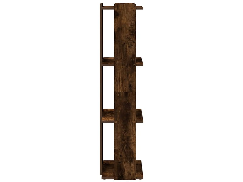  Bibliothèque 3 niveaux, armoire à livres chêne fumé 60x30x120cm bois d'ingénierie  - Conforama E