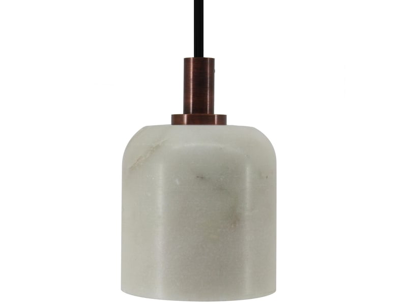  Lampe à suspension sigma i en marbre blanc  - Conforama C