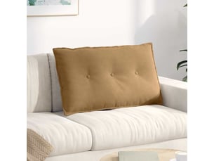 Coussin de dos, coussin de dossier marron 80 x 50 cm tissu en velours côtelé cf54815