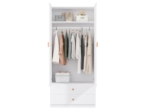 Armoire  coulissante  2 tiroir(s) <strong></strong> <strong>OPULERANE TRADING LTD</strong> coloris blanc largeur 90 cm