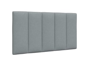 Coussin de tête de lit, coussin décoratif hanko gris clair 80 cm tissu