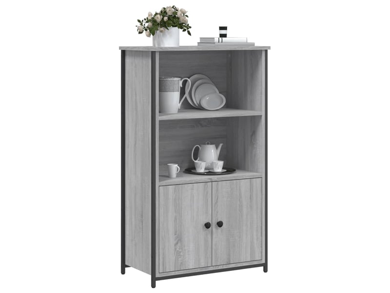 Buffet haut - bahut - meuble de rangement sonoma gris 62x32x103,5 cm bois d'ingénierie  - Conforama C