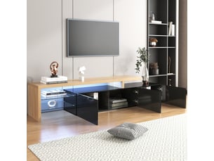 Meuble tv coloris naturel 197.5 cm <strong></strong>  <strong></strong>