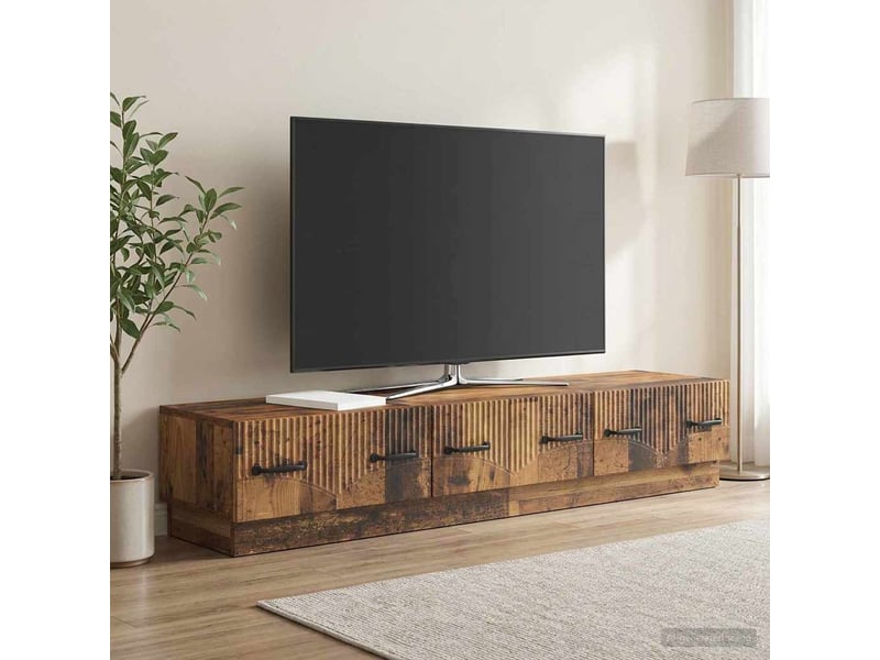  Meuble tv - banc tv - meuble de rangement bois ancien 147 x 34,5 x 27 cm bois d'ingénierie  - Conforama D