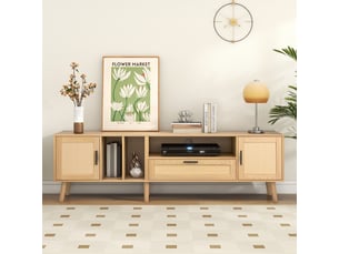 Meuble tv coloris taupe 180 cm <strong>PHOEBE CAT</strong>  <strong></strong>