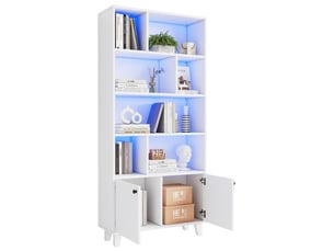 Bibliotheque coloris blanc <strong>OKWISH</strong> <strong></strong> - 80 cm x 173 cm