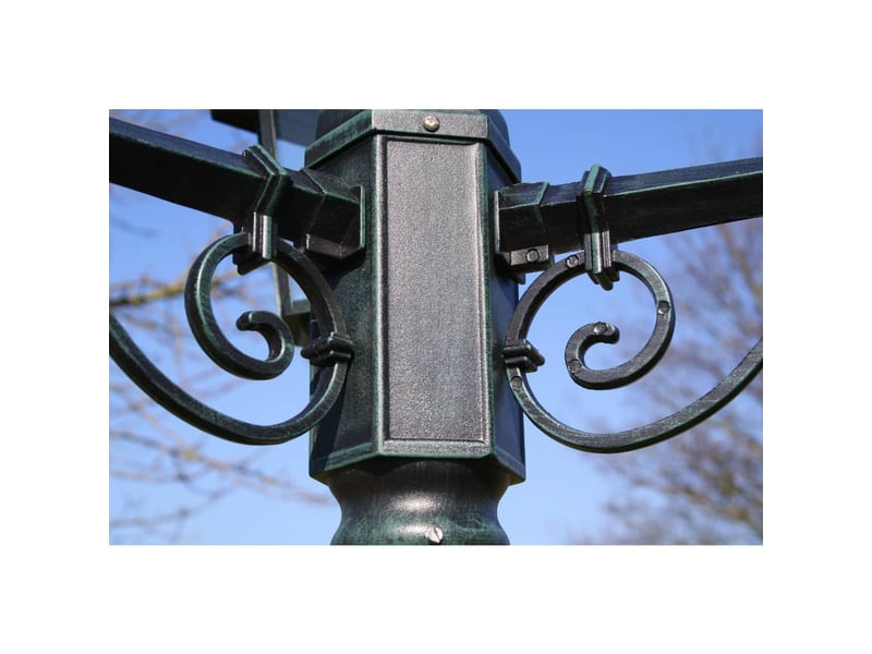  Lampadaire de jardin 3 bras 215 cm foncéaluminium vert 02_0042534  - Conforama D