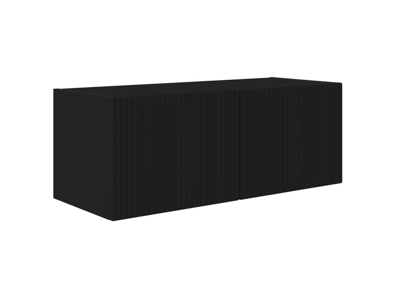 Ensemble meuble tv - banc tv - meuble de rangement 2 pcs noir bois d'ingénierie  - Conforama E