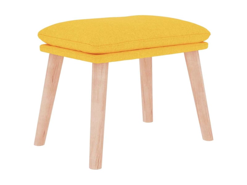 Vidaxl chaise à bascule avec repose-pied jaune moutarde tissu - Conforama E