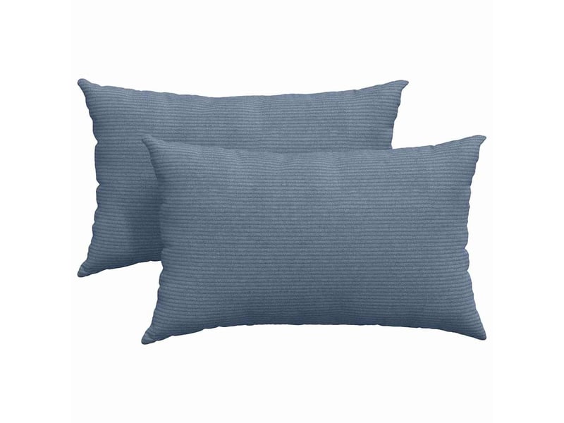  Lot de 2 coussins de canapé, coussins décoratifs bleu 50 x 30 cm cf59001  - Conforama A