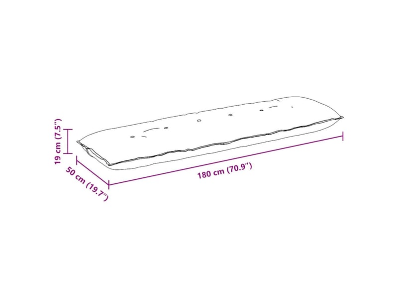 Coussin de dos, coussin de dossier jaune clair 180 x 19 x 50 cm tissu cf54778 - Conforama E