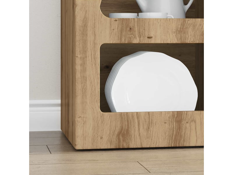 Buffet - bahut - meuble de rangement elst chêne artisanal 40 x 35 x 100,5 cm - Conforama E