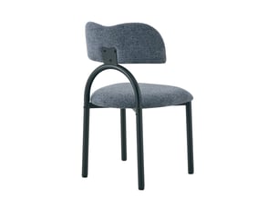 Chaise de salle à manger - ensemble de 2 chaises de salle à manger avec assise et dossier rembourrés, bleu, chaises modernes