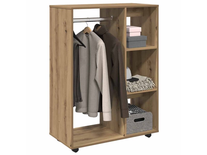  Garde-robe chambre, armoire de rangement chêne artisanal 80x40x110 cm bois d'ingénierie  - Conforama C