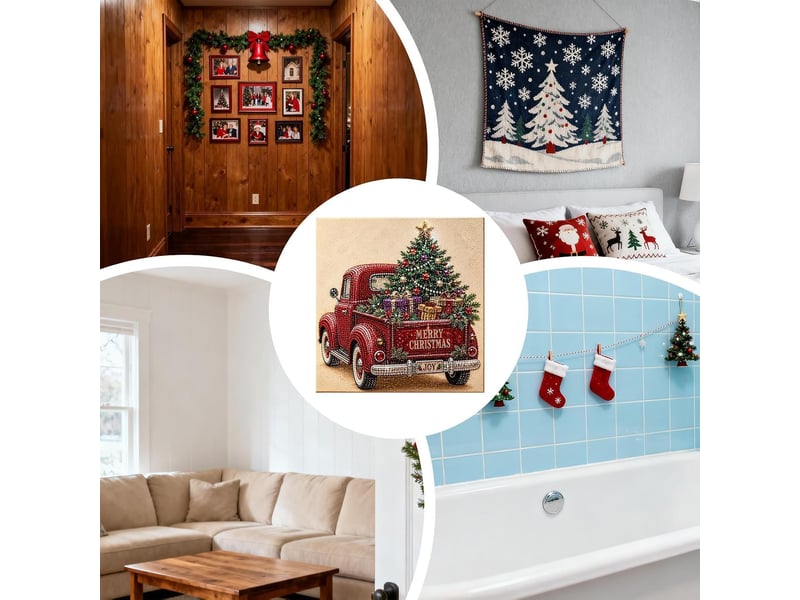  Kit diy diamond painting perles de noël – art créatif à réaliser soi-même pour adultes-style 1  - Conforama E