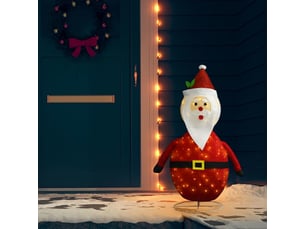 Décoration de noël figurine père noël led tissu de luxe 120 cm