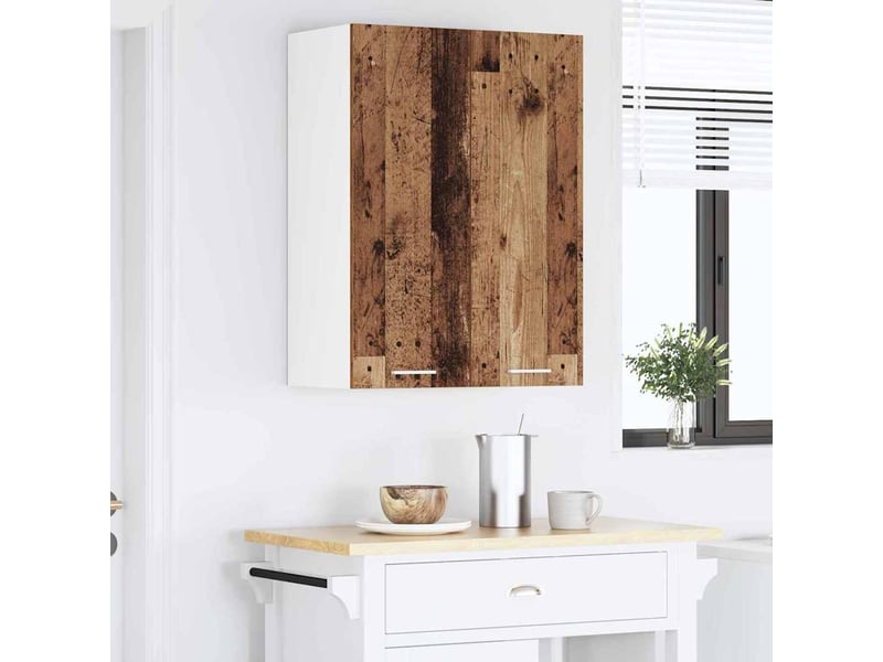 Meuble de rangement, armoire suspendue bois ancien 60x31x80cm bois d'ingénierie shl5691 - Conforama D