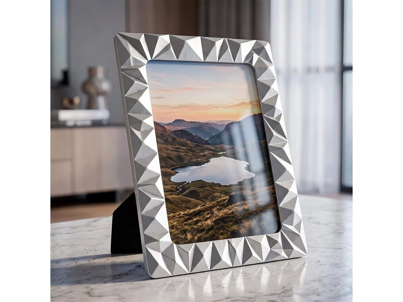  Cadre photo design prisma 15x20cm argent  - Conforama E