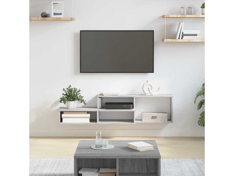  Meuble tv - supportmuralpourtv 120x25x28,5cm bois d'ingénierie  - Conforama B