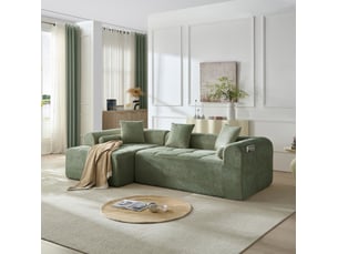 Canapé d'angle gauche 4 places en chenille 263 cm evryae