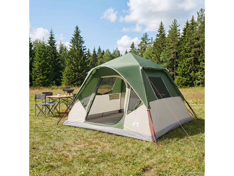  Tente instantanée, tente de camping vert 305x275x190 cm polyester et acier  - Conforama B