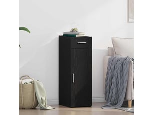 Buffet - bahut - meuble de rangement avec tiroir chêne noir 30 x 42,5 x 93 cm