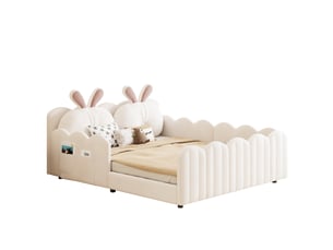 Lit mezzanine 140x200 cm <strong></strong>  <strong></strong> coloris beige