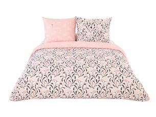Parure de lit satin coton bio 78 fils/cm² Élégance Botanique multicolore 240x220 ou 260x240 cm