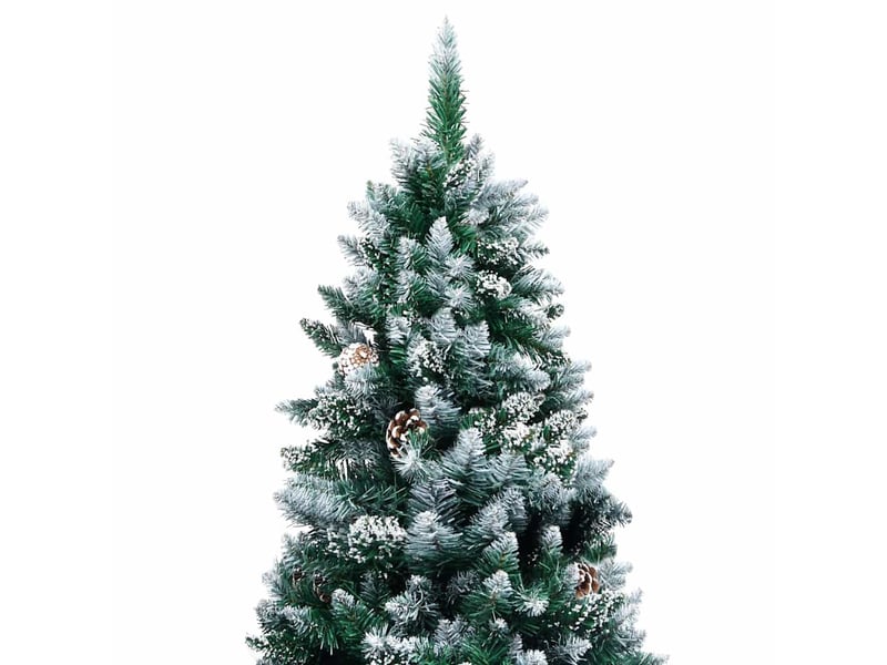  Sapin de noël, arbre de noël avec pommes de pin et neige blanche 240 cm  - Conforama A