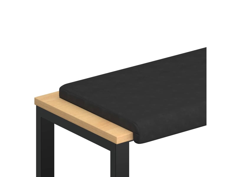  Coussin de banc, coussin d'assise, coussin de canapé microfibre noir profondeur 35 cm cf52895  - Conforama A