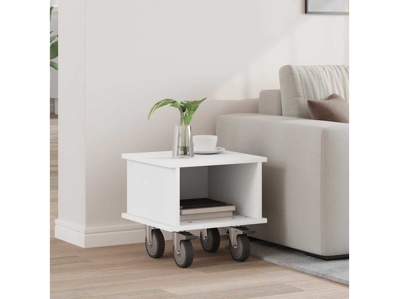  Meuble tv - banc tv - meuble de rangement 37 x 35 x 35 cm blanc bois d'ingénierie  - Conforama B