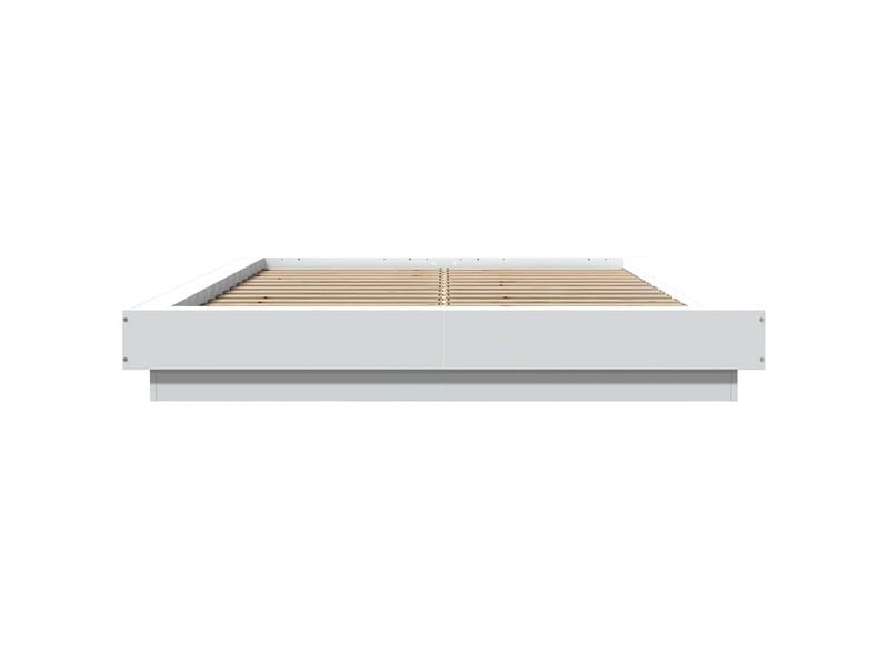 Lit double- lit adulte - cadre de lit avec lumières led sans matelas blanc 120x190 cm - Conforama D