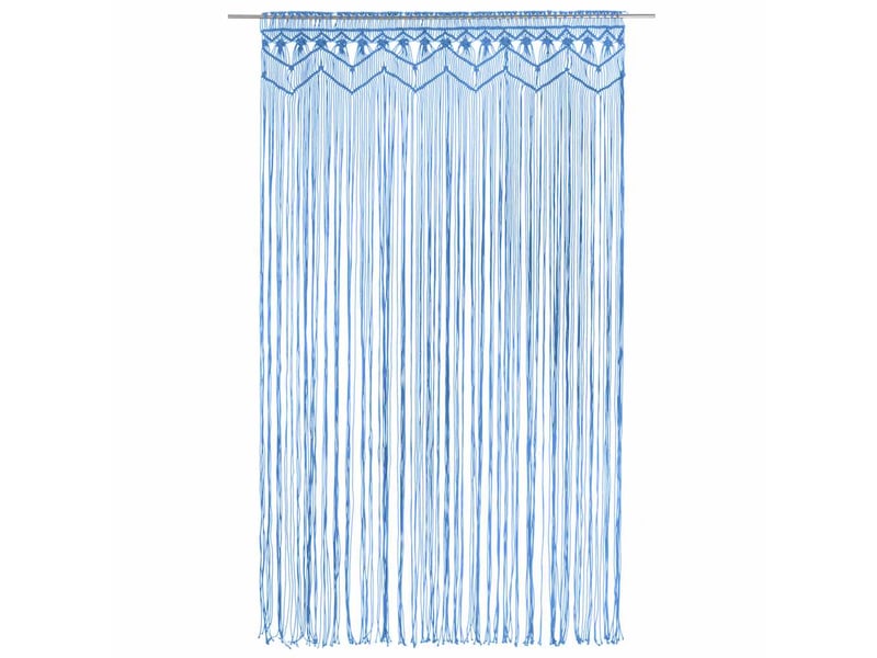  Rideau en macramé, rideau de porte bleu 140x240 cm coton cf43866  - Conforama A