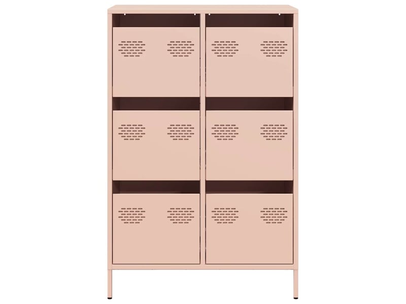  Buffet haut - bahut - meuble de rangement rose 68x39x101,5 cm acier  - Conforama E