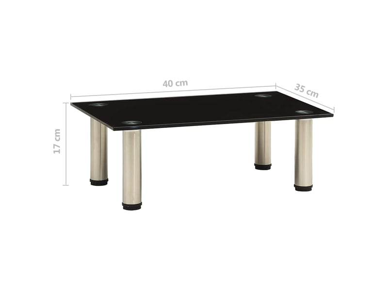  Meuble tv - banc tv - meuble de rangement noir 40x35x17 cm verre trempé  - Conforama E