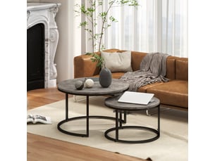 Table basse rectangulaire coloris gris <strong></strong> <strong></strong> - 78.5 cmx78.5 cm