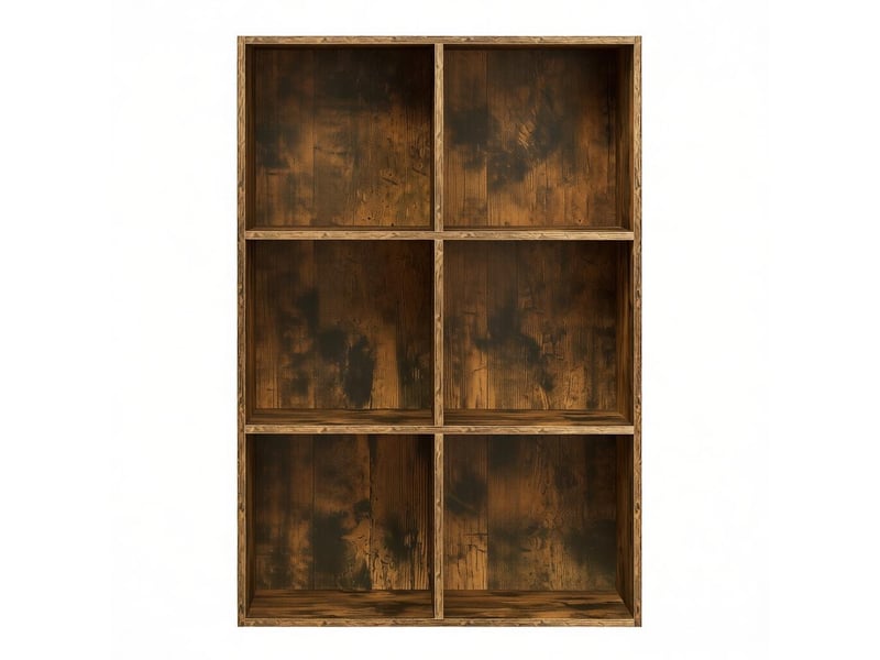 Bibliothèque cube ouverte, étagère rangement moderne, meuble présentoir et buffet chêne élégant - Conforama A