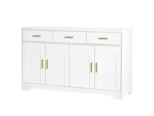 Buffet 4 porte(s)  3 tiroir(s) BIQZUYA  - 140 cm coloris blanc 