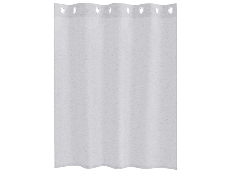 Lot de 2 rideaux en voile, voilage gris clair 140 x 140 cm polyester cf43907  - Conforama D