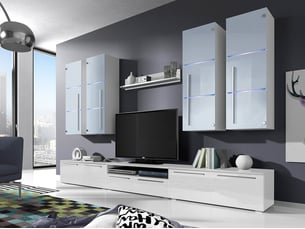 Meuble tv coloris blanc  <strong></strong>  <strong></strong>