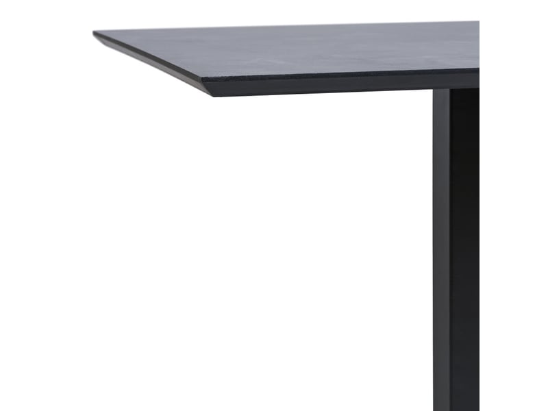 Fado-table de café 2 personnes décor pierre et acier 70x70 cm  - Conforama E