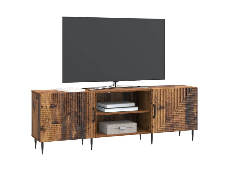  Meuble tv - banc tv - meuble de rangement 150 x 31 x 50 cm bois ancien bois d'ingénierie  - Conforama C