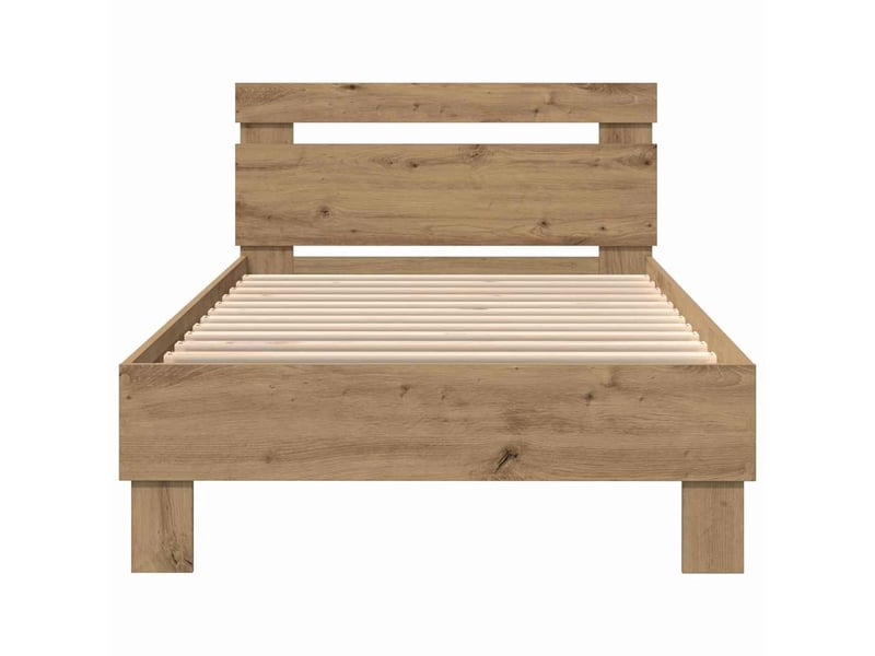  Lit simple- lit adulte -  cadre de lit chêne artisanal 90 x 200 cm bois d'ingénierie  - Conforama D