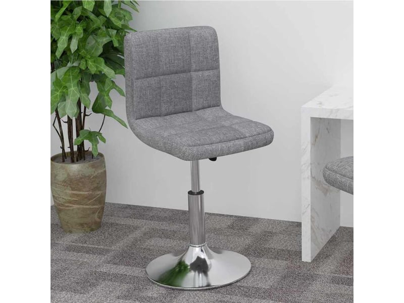  Tabouret de bar, chaise de bar pivotant gris clair tissu  - Conforama B